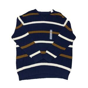 Dip Sweater Mens XXXLT Blue Striped Rustic Heavy Knit Winter Classic 3XLT New